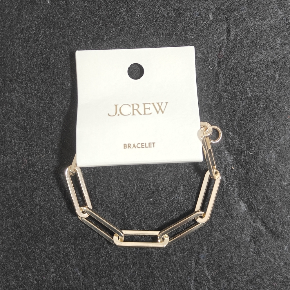 NEW Jcrew Paper-clip link bracelet (Gold)